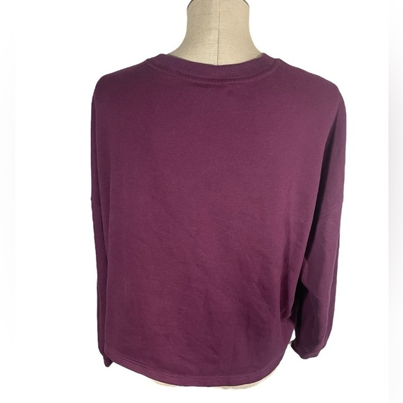 Calvin Klein Women's Relaxed Fit Logo Drop Shoulder Fleece Pullover Large - Picture 3 of 6